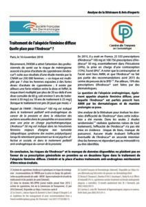alopécie traitement
